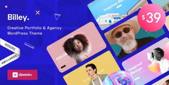 Billey 2.2.6 – Creative Portfolio & Agency Elementor WordPress Theme