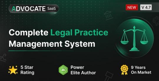 Advocate SaaS 4.7.0 – Legal Practice Management