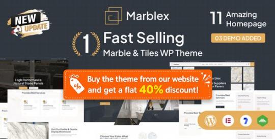 Marblex 2.4 – Marble & Tiles WordPress Theme