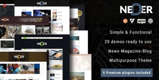 Neder 2.0 – Тема WordPress для новостного журнала и блога