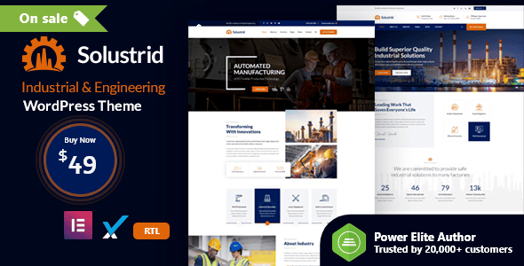 Solustrid 2.3 – Тема WordPress для предприятий промышленного сектора