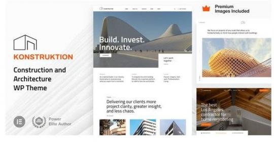 Konstruktion 35 – Тема WordPress для строительной и архитектурной тематики