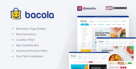 Bacola 1.6.3 – Тема оформления для продуктового магазина и интернет-магазина продуктов питания.