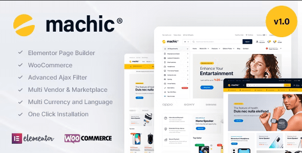 Machic 1.6.5 – Тема WooCommerce для магазина электроники