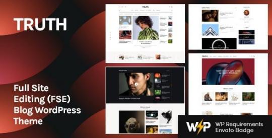 Truth 1.9.0 – Тема WordPress для блога с возможностью полного редактирования сайта (FSE).