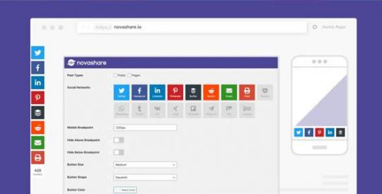 Novashare 1.6.8 – плагин WordPress для обмена контентом в социальных сетях