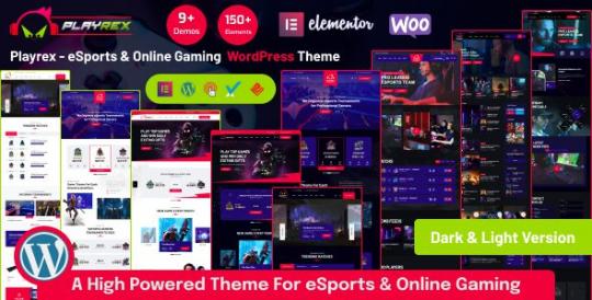 Playrex 1.4.7 – Тема WordPress для киберспорта и игр