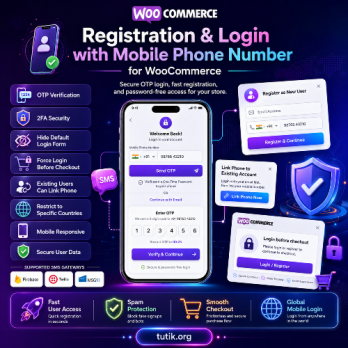 Registration & Login with Mobile Phone Number for WooCommerce 1.3.9