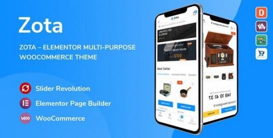 Zota 1.3.18 – Многоцелевая тема Elementor для WooCommerce