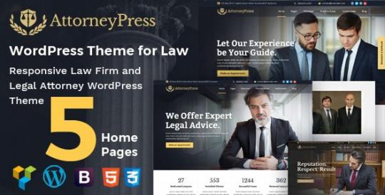 Attorney Press 2.2.2 – Тема WordPress для юристов