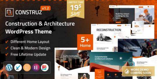 Construz 1.0.1 – Тема WordPress для строительства и архитектуры