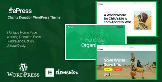ePress 5.0.0 – Тема WordPress для некоммерческих благотворительных организаций
