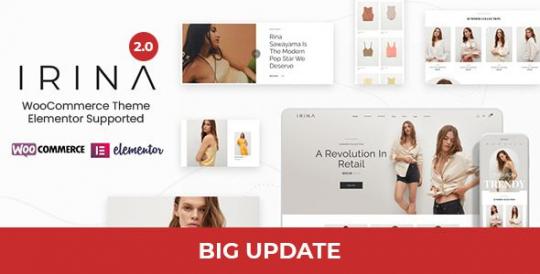 IRINA 2.1.2 – Тема Elementor WooCommerce