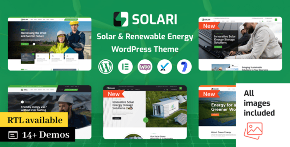 Solari 2.0.9 – Тема WordPress для экологии и солнечной энергетики