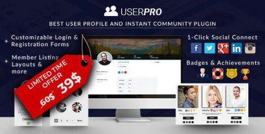 UserPro 5.1.13 – Плагин WordPress для создания сообществ и профилей пользователей