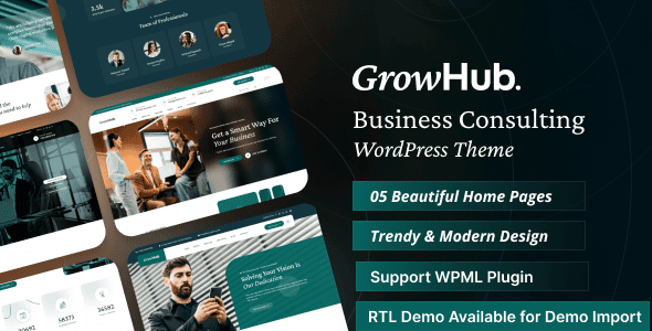 GrowHub 1.1.0 – Тема WordPress для бизнес-консалтинга