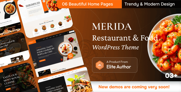 Merida 1.0.6 – Тема WordPress для ресторанов и предприятий общественного питания