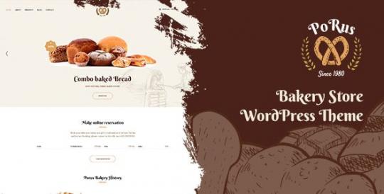 Porus 1.1.8 – Тема WordPress для пекарен