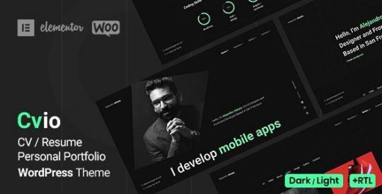 Cvio 3.5.0 – Тема WordPress для личного портфолио