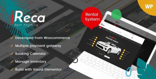 Ireca 1.9.0 – Тема WordPress для аренды автомобилей, лодок, велосипедов, транспортных средств и календарей.