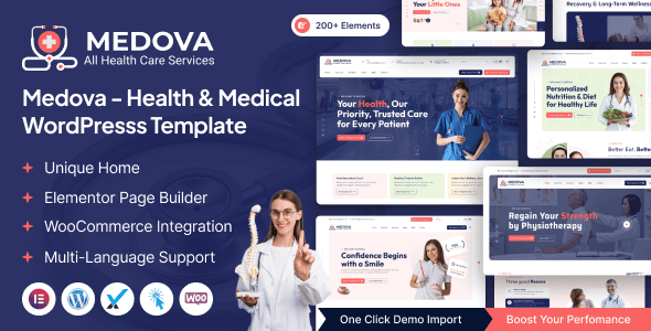 Medova 1.4.0 – Тема WordPress для сферы здравоохранения и медицины