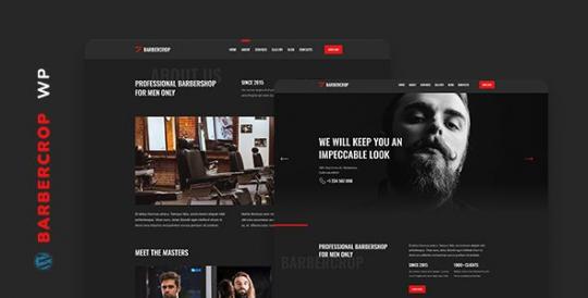 Barbercrop 1.7.0 – Тема WordPress для парикмахерских услуг