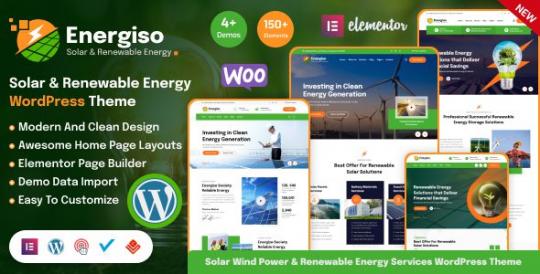 Energiso 1.4.6 – Тема WordPress для солнечных технологий и возобновляемой энергетики