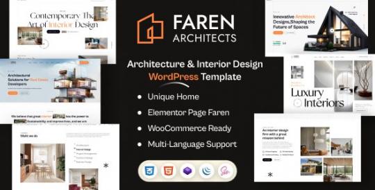 Faren 1.2.0 – Тема WordPress для архитектуры и дизайна интерьеров