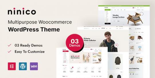 Ninico 1.1.1 – Минималистичная тема WordPress для WooCommerce