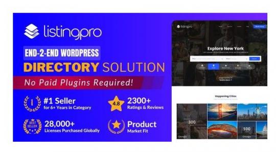 ListingPro 2.9.12 – Тема WordPress для создания каталогов и объявлений.