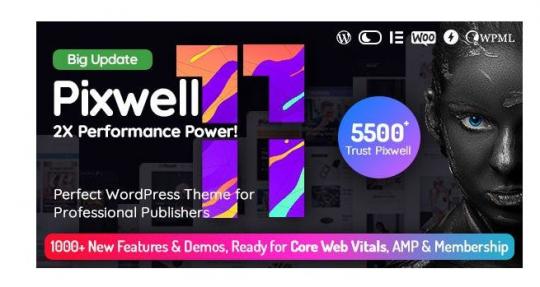 Pixwell 11.9 – Тема WordPress для журналов