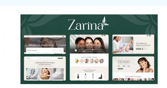 Zarina 1.0.3 – Тема WordPress для пластической хирургии