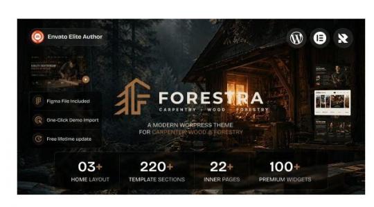 Forestra 1.0.2 – Тема WordPress для плотников, деревообработчиков и лесоводов