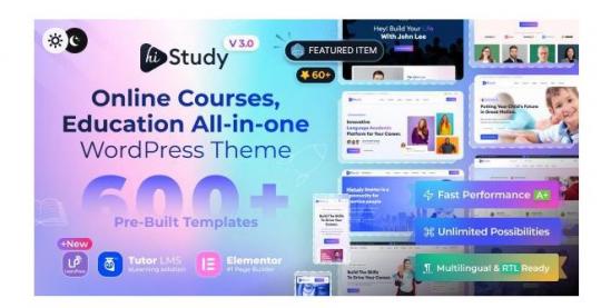 HiStudy 3.2.6 – Тема WordPress для образовательных учреждений