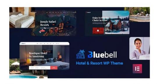 Bluebell 1.5.0 – Тема WordPress для отелей и курортов