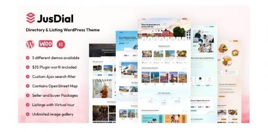 JusDial – Тема WordPress для создания каталогов и списков объявлений 1.1.6
