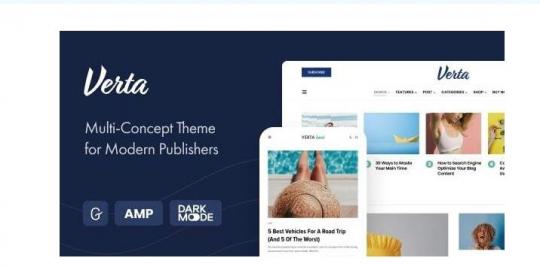 Verta 1.1.5 – Многофункциональная тема WordPress для современных издателей