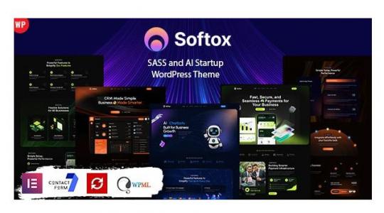 Softox 1.0 – Тема WordPress для стартапов в сфере SaaS и искусственного интеллекта