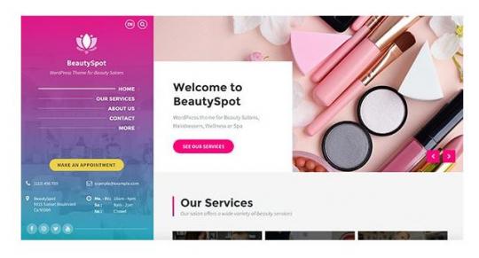 BeautySpot 2.5.1 – Тема WordPress для салона красоты