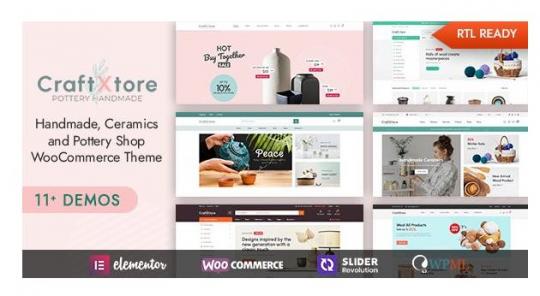 CraftXtore 1.9.4 – Тема WooCommerce для магазина изделий ручной работы, керамики и гончарных изделий