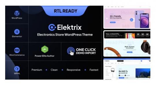 Elektrix 1.0.7 – Тема WooCommerce для магазина электроники