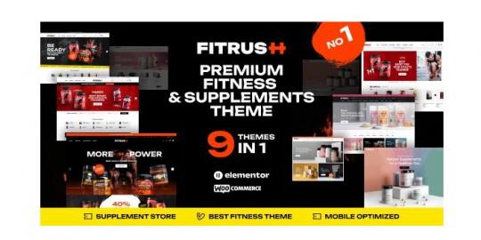 Fitrush 1.3.8 – Тема WordPress для фитнеса и пищевых добавок