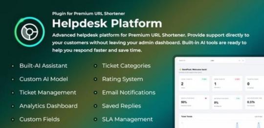 Helpdesk v3.0.0 – плагин для платного сервиса сокращения URL-адресов