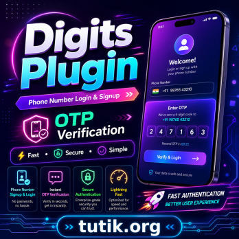 Digits v9.1.0.5 – Плагин WordPress для регистрации и входа в систему по номеру мобильного телефона с одноразовым паролем.