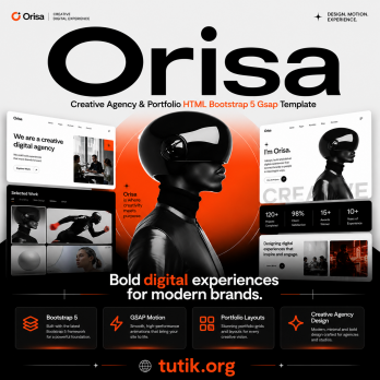 Orisa 4.1.0 – Creative Agency & Portfolio HTML Bootstrap 5 Gsap Template