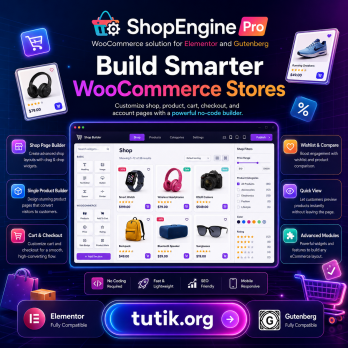 ShopEngine Pro 2.7.5 – WooCommerce solution for Elementor and Gutenberg