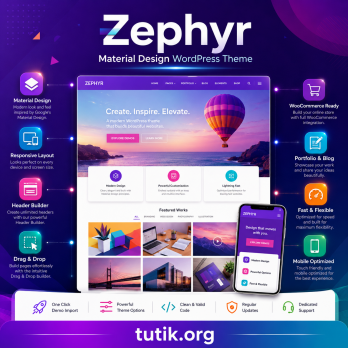 Zephyr 9.0.1 – Material Design WordPress Theme