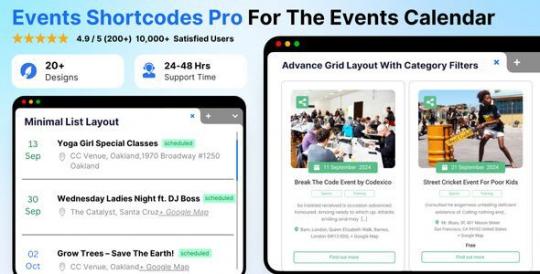 Events Shortcodes & Block Pro For The Events Calendar 4.3.0