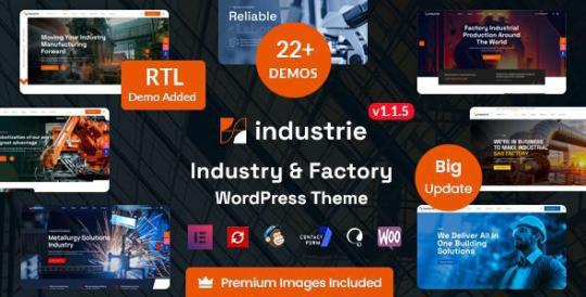 Industrie 1.7.1 – Factory & Industry WordPress Theme
