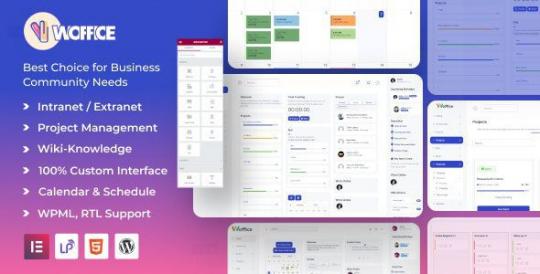 Woffice 5.4.38 – Intranet, Extranet & Project Management WordPress Theme